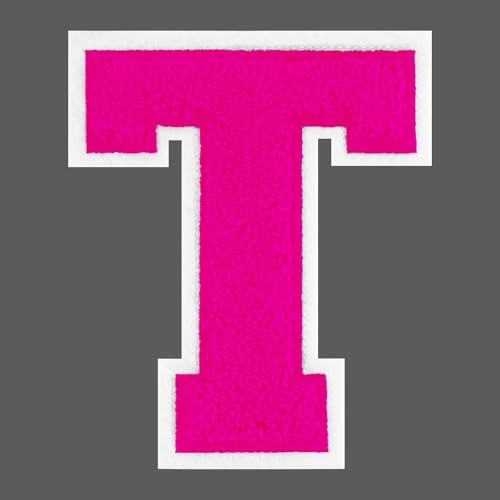 FANCIBAND Letterman-Jacken-Flicken zum Aufbügeln, 11,4 cm, rosa Buchstaben zum Aufbügeln, Chenille, Varsity-Buchstaben, Patch für Kleidung, Jacke, Kapuzenpullover, Varsity T FANCIBAND Letterman-Jacken-Flicken zum Aufbügeln, 11,4 cm, rosa Buchstaben zum Aufbügeln, Chenille, Varsity-Buchstaben, Patch für Kleidung, Jacke, Kapuzenpullover, Varsity T von FANCIBAND