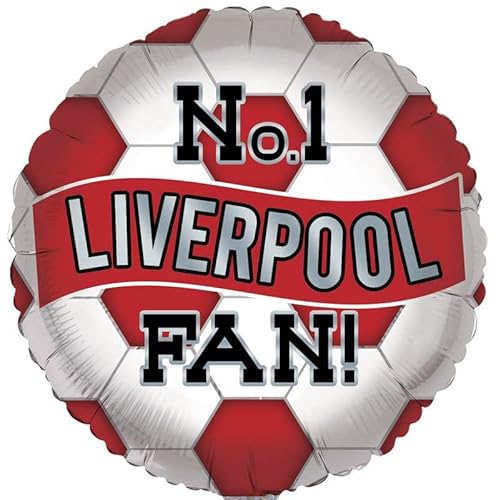 FANCYDRESSCOZ Liverpool Luftballon - Nr. 1 Liverpool Fan Geburtstag Folienballon - Rot und Weiß FANCYDRESSCOZ Liverpool Luftballon - Nr. 1 Liverpool Fan Geburtstag Folienballon - Rot und Weiß von FANCYDRESSCOZ