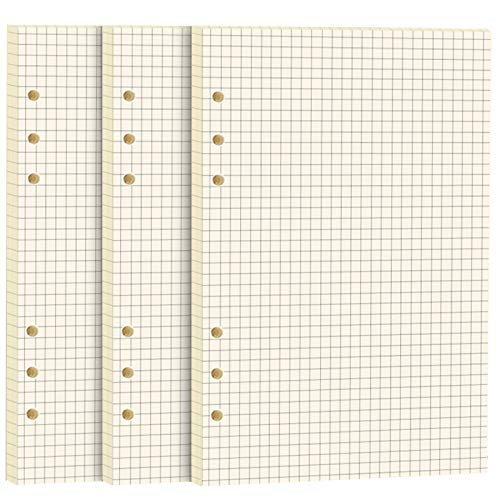 FANDAMEI A5 Papier Kariert, 135 Blätter 6 Löcher A5 Nachfüllpapier Nachfüllbare Refill Paper Nachfülleinlagen für A5 Notizbuch, Tagbuch, Skizze, Malerei FANDAMEI A5 Papier Kariert, 135 Blätter 6 Löcher A5 Nachfüllpapier Nachfüllbare Refill Paper Nachfülleinlagen für A5 Notizbuch, Tagbuch, Skizze, Malerei von FANDAMEI