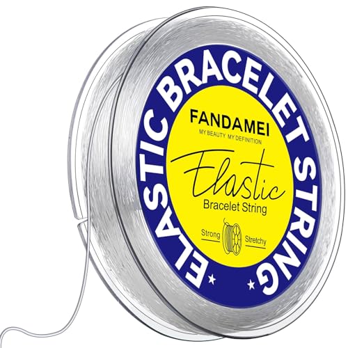 FANDAMEI 0.5mm x 70m Gummiband Für Armbänder, Elastisches Band Für Armbänder, Schnur Für Armbänder, Transparente Armband Schnur für DIY Handwerk Schmuckherstellung von FANDAMEI