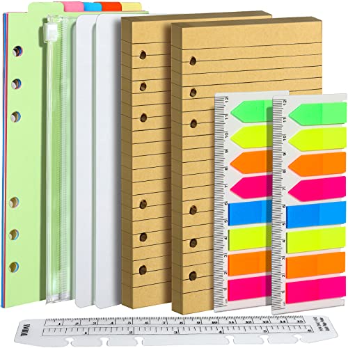 FANDAMEI Linierte Kraftpapiere Papier Nachfüllpapiere Set, 6 Löcher Craft Paper A6 Nachfüllbare Notizpapier 90 Blätter, 7 Stk. Trennblätter, 320 Stk. Haftnotizen, 15 CM Lineal, 1 Stk. Umschlägbeutel FANDAMEI Linierte Kraftpapiere Papier Nachfüllpapiere Set, 6 Löcher Craft Paper A6 Nachfüllbare Notizpapier 90 Blätter, 7 Stk. Trennblätter, 320 Stk. Haftnotizen, 15 CM Lineal, 1 Stk. Umschlägbeutel von FANDAMEI