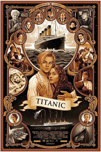 FANGMKJ DIY 5D Diamond Painting Kits for Adults Kids,Titanic,Diamant MalereiSet Embroidery Pattern Round Cross Stitch Kit Mosaic Home Decor-19.7x27.6inch von FANGMKJ