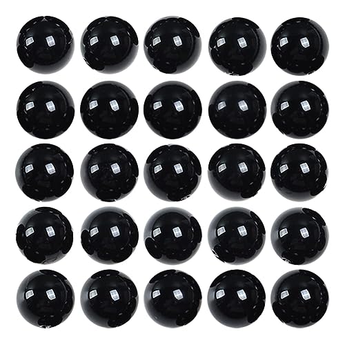 6 mm schwarze Achat-Perlen für Armband, natürliche Achat-Steine, Perlen, rund, für Schmuckherstellung, 60 Stück/Strang von FANGQUN