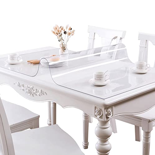 FANIVIN Haushalt PVC Transparent Tischdecke Tischmatte Schreibtisch Tischfolie Schutzfolie Quadrat Dicke 1.5MM Wasserdicht 80 * 150cm von FANIVIN