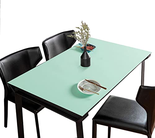 FANIVIN PU Tischdecke Tischmatte Schreibtisch Tischfolie Haushalt Küche Bürobedarf Doppelseitig Tischschutz Matte Wasserdicht Grün+Blau 60 * 60cm von FANIVIN