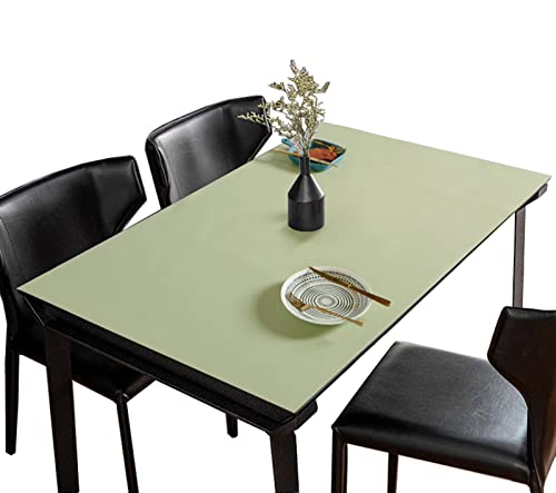 FANIVIN PU Tischdecke Tischmatte Schreibtisch Tischfolie Haushalt Küche Bürobedarf Doppelseitig Tischschutz Matte Wasserdicht Grün+Volett 80 * 130cm von FANIVIN