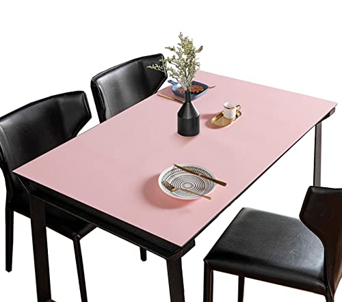 FANIVIN PU Tischdecke Tischmatte Schreibtisch Tischfolie Haushalt Küche Bürobedarf Doppelseitig Tischschutz Matte Wasserdicht Rosa+Blau 80 * 150cm von FANIVIN