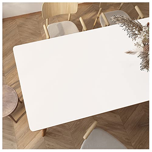 FANIVIN PU Tischdecke Tischmatte Schreibtisch Tischfolie Haushalt Küche Bürobedarf Tischschutz Matte Dicke 2mm Wasserdicht Multifunctional Weiß B 50 * 100cm von FANIVIN