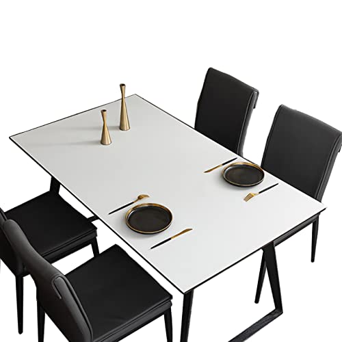 FANIVIN PU Tischdecke Tischmatte Schreibtisch Tischfolie Haushalt Küche Bürobedarf Tischschutz Matte Wasserdicht Multifunctional Weiß 100 * 100cm von FANIVIN