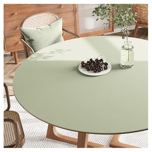 FANIVIN PU Tischdecke Tischmatte Tischfolie Schreibtisch Rund Haushalt Küche Bürobedarf Tischschutz Matte Einseitig Wasserdicht Multifunctional Grün 55cm von FANIVIN