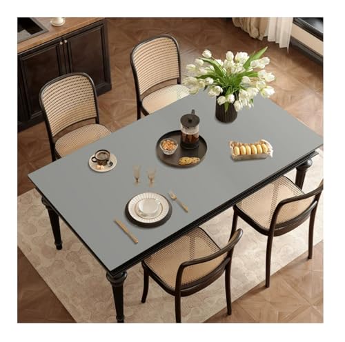 FANIVIN PU Tischdecke Tischmatte Tischfolie Schreibtisch Tischschutz Matte Haushalt Küche Bürobedarf Einseitig Wasserdicht Multifunctional Grau 60 * 100cm von FANIVIN
