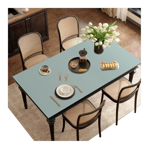 FANIVIN PU Tischdecke Tischmatte Tischfolie Schreibtisch Tischschutz Matte Haushalt Küche Bürobedarf Einseitig Wasserdicht Multifunctional Hell Blau 90 * 150cm von FANIVIN