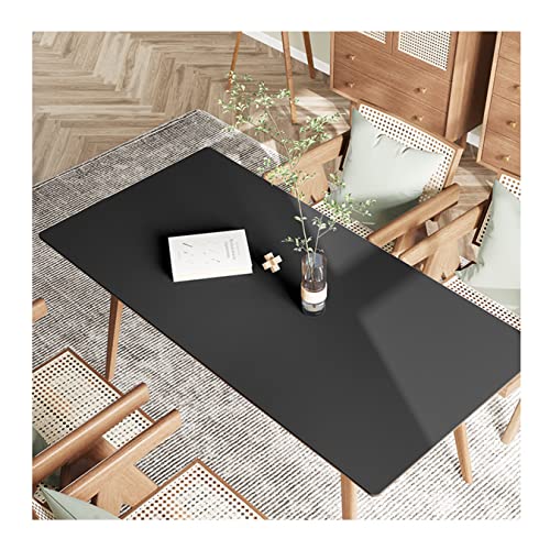 FANIVIN PU Tischdecke Tischmatte Tischfolie Schreibtisch Tischschutz Matte Haushalt Küche Bürobedarf Einseitig Wasserdicht Multifunctional Schwarz 40 * 40cm(2PCS) von FANIVIN
