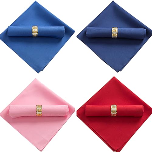 FANIVIN Polyester Servietten Tischdecke Tischtuch Tischwäsche Home Hotels Restaurants Einfacher Stil Pack of 4 Stück Satz Beige 48 * 48cm von FANIVIN