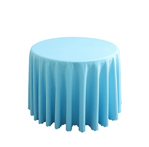FANIVIN Polyester Tischdecke Tischtuch Tischwäsche Couchtisch Küchentischabdeckung Tafeltuch Rund Einfacher Stil Hell Blau B Durchmesser 160CM von FANIVIN
