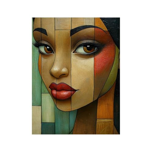 Diamond Painting Erwachsene, 5D Volldiamant Malen Nach Zahlen Abstrakt mit Diamond Painting Zubehör 55x40cm, Diamant Strasssteine Bastelset Erwachsene, DIY set für Wanddeko Wohnzimmer Gesicht 258-4975 Diamond Painting Erwachsene, 5D Volldiamant Malen Nach Zahlen Abstrakt mit Diamond Painting Zubehör 55x40cm, Diamant Strasssteine Bastelset Erwachsene, DIY set für Wanddeko Wohnzimmer Gesicht 258-4975 von FANLIGZU