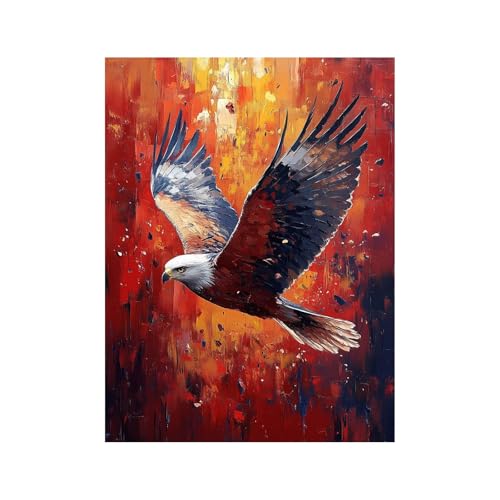 Diamond Painting Erwachsene, 5D Volldiamant Malen Nach Zahlen Adler mit Diamond Painting Zubehör 70x50CM, Farbe Diamant Strasssteine Bastelset Erwachsene, DIY set für Wanddeko Wohnzimmer Tier 258-0473 Diamond Painting Erwachsene, 5D Volldiamant Malen Nach Zahlen Adler mit Diamond Painting Zubehör 70x50CM, Farbe Diamant Strasssteine Bastelset Erwachsene, DIY set für Wanddeko Wohnzimmer Tier 258-0473 von FANLIGZU