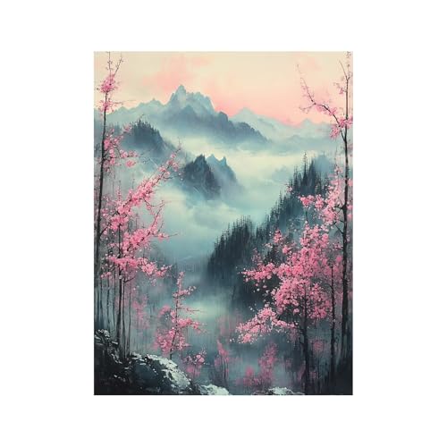 Diamond Painting Erwachsene, 5D Volldiamant Malen Nach Zahlen Berg mit Diamond Painting Zubehör 70x50cm, Farbe Diamant Strasssteine Bastelset Erwachsene, DIY set für Wanddeko Wohnzimmer Baum 258-1732 Diamond Painting Erwachsene, 5D Volldiamant Malen Nach Zahlen Berg mit Diamond Painting Zubehör 70x50cm, Farbe Diamant Strasssteine Bastelset Erwachsene, DIY set für Wanddeko Wohnzimmer Baum 258-1732 von FANLIGZU