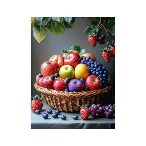 Diamond Painting Erwachsene, 5D Volldiamant Malen Nach Zahlen Erdbeere mit Diamond Painting Zubehör 55 x 40cm, Diamant Strasssteine Bastelset Erwachsene,DIY set für Wanddeko Wohnzimmer Traube 258-1803 Diamond Painting Erwachsene, 5D Volldiamant Malen Nach Zahlen Erdbeere mit Diamond Painting Zubehör 55 x 40cm, Diamant Strasssteine Bastelset Erwachsene,DIY set für Wanddeko Wohnzimmer Traube 258-1803 von FANLIGZU
