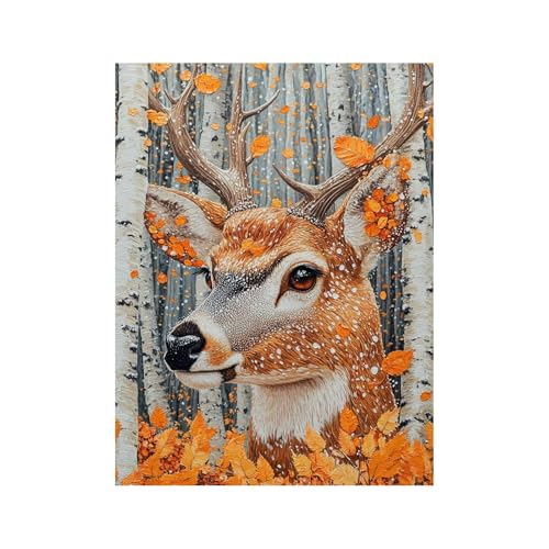 Diamond Painting Erwachsene, 5D Volldiamant Malen Nach Zahlen Reh mit Diamond Painting Zubehör 70 x 50 CM, Farbe Diamant Strasssteine Bastelset Erwachsene,DIY set für Wanddeko Wohnzimmer Tier 258-0677 Diamond Painting Erwachsene, 5D Volldiamant Malen Nach Zahlen Reh mit Diamond Painting Zubehör 70 x 50 CM, Farbe Diamant Strasssteine Bastelset Erwachsene,DIY set für Wanddeko Wohnzimmer Tier 258-0677 von FANLIGZU