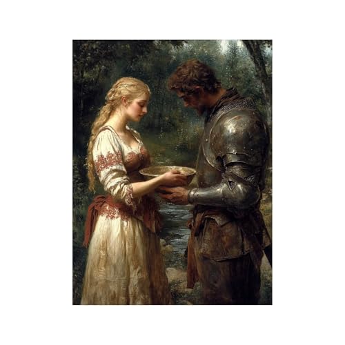 Diamond Painting Erwachsene, 5D Volldiamant Malen Nach Zahlen Ritter mit Diamond Painting Zubehör 80 x 60cm, Diamant Strasssteine Bastelset Erwachsene, DIY set für Wanddeko Wohnzimmer Paar 258-1825 Diamond Painting Erwachsene, 5D Volldiamant Malen Nach Zahlen Ritter mit Diamond Painting Zubehör 80 x 60cm, Diamant Strasssteine Bastelset Erwachsene, DIY set für Wanddeko Wohnzimmer Paar 258-1825 von FANLIGZU