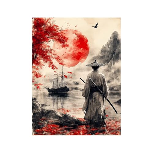 Diamond Painting Erwachsene, 5D Volldiamant Malen Nach Zahlen Samurai mit Diamond Painting Zubehör 80x60 CM, Diamant Strasssteine Bastelset Erwachsene, DIY set für Wanddeko Wohnzimmer Boot 258-1621 Diamond Painting Erwachsene, 5D Volldiamant Malen Nach Zahlen Samurai mit Diamond Painting Zubehör 80x60 CM, Diamant Strasssteine Bastelset Erwachsene, DIY set für Wanddeko Wohnzimmer Boot 258-1621 von FANLIGZU