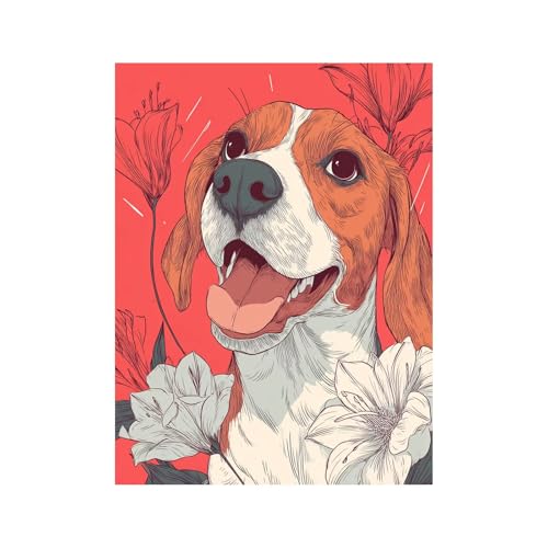 Diamond Painting Erwachsene, 5D Volldiamant Malen Nach Zahlen Tier mit Diamond Painting Zubehör 40x30cm, Farbe Diamant Strasssteine Bastelset Erwachsene, DIY set für Wanddeko Wohnzimmer Hund 258-2526 Diamond Painting Erwachsene, 5D Volldiamant Malen Nach Zahlen Tier mit Diamond Painting Zubehör 40x30cm, Farbe Diamant Strasssteine Bastelset Erwachsene, DIY set für Wanddeko Wohnzimmer Hund 258-2526 von FANLIGZU