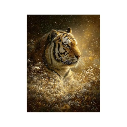 Diamond Painting Erwachsene, 5D Volldiamant Malen Nach Zahlen Tiger mit Diamond Painting Zubehör 55x40cm, Diamant Strasssteine Bastelset Erwachsene, DIY set für Wanddeko Wohnzimmer Winter 258-0900 Diamond Painting Erwachsene, 5D Volldiamant Malen Nach Zahlen Tiger mit Diamond Painting Zubehör 55x40cm, Diamant Strasssteine Bastelset Erwachsene, DIY set für Wanddeko Wohnzimmer Winter 258-0900 von FANLIGZU