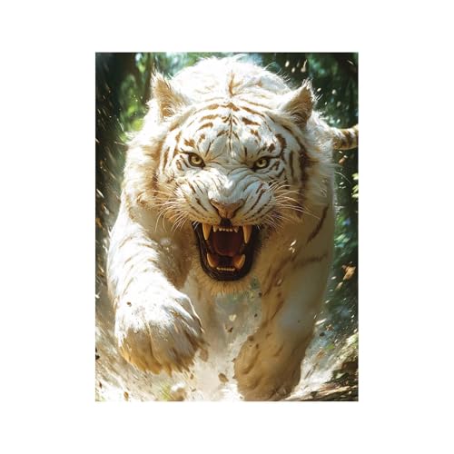 Diamond Painting Erwachsene, 5D Volldiamant Malen Nach Zahlen Tiger mit Diamond Painting Zubehör 80 x 60 CM, Diamant Strasssteine Bastelset Erwachsene, DIY set für Wanddeko Wohnzimmer Tier 258-2310 Diamond Painting Erwachsene, 5D Volldiamant Malen Nach Zahlen Tiger mit Diamond Painting Zubehör 80 x 60 CM, Diamant Strasssteine Bastelset Erwachsene, DIY set für Wanddeko Wohnzimmer Tier 258-2310 von FANLIGZU