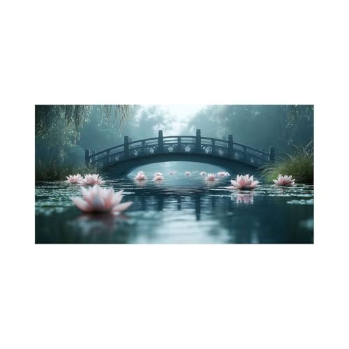 Diamond Painting Erwachsene, Diamant Painting Bilder Blume, 5D Diamond Malen Nach Zahlen Erwachsene 160x80cm, Strasssteine Landschaft Stickerei Embroidery Kit,Leinwand Bilder Deko Wohnzimmer 2509-0281 von FANLIGZU