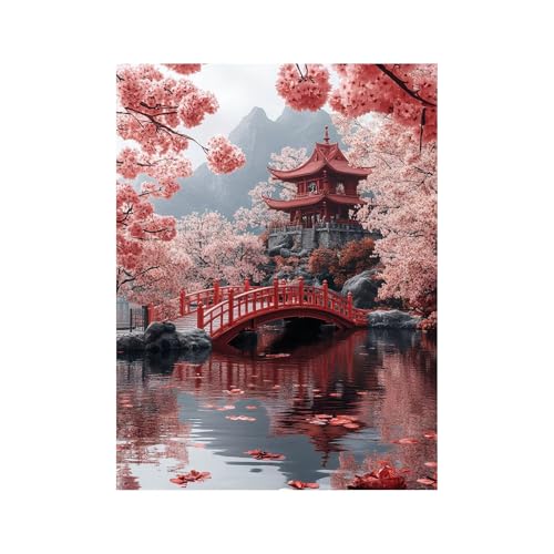 Diamond Painting Erwachsene, Diamant Painting Bilder BrüCke, 5D Diamond Malen Nach Zahlen Erwachsene 50x70CM, Farbe Strasssteine Japan Stickerei Embroidery Kit,Leinwand Bilder Deko Wohnzimmer 258-0437 Diamond Painting Erwachsene, Diamant Painting Bilder BrüCke, 5D Diamond Malen Nach Zahlen Erwachsene 50x70CM, Farbe Strasssteine Japan Stickerei Embroidery Kit,Leinwand Bilder Deko Wohnzimmer 258-0437 von FANLIGZU