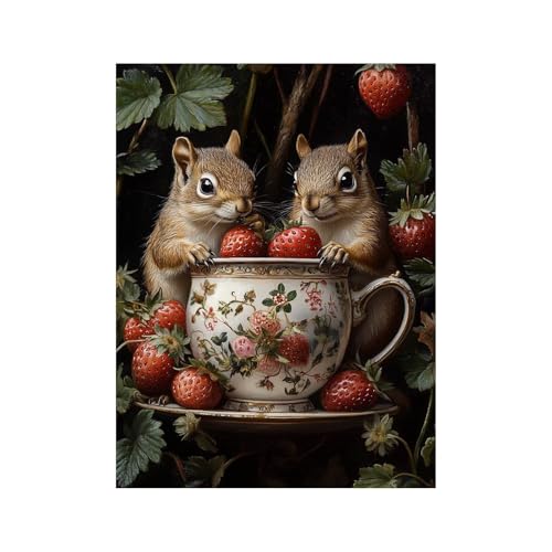 Diamond Painting Erwachsene, Diamant Painting Bilder EichhöRnchen, Diamond Malen Nach Zahlen Erwachsene 60 x 80 CM, Strasssteine Tier Stickerei Embroidery Kit, Leinwand Bilder Deko Wohnzimmer 258-2294 Diamond Painting Erwachsene, Diamant Painting Bilder EichhöRnchen, Diamond Malen Nach Zahlen Erwachsene 60 x 80 CM, Strasssteine Tier Stickerei Embroidery Kit, Leinwand Bilder Deko Wohnzimmer 258-2294 von FANLIGZU