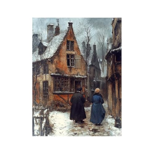Diamond Painting Erwachsene, Diamant Painting Bilder Kleine Stadt, Diamond Malen Nach Zahlen Erwachsene 30x40CM, Strasssteine Landschaft Stickerei Embroidery Kit, Leinwand Bilder Zimmer Deko 258-0445 von FANLIGZU