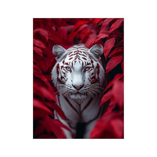 Diamond Painting Erwachsene, Diamant Painting Bilder WeißEr Tiger, Diamond Malen Nach Zahlen Erwachsene 40 x 55cm, Strasssteine Tier Stickerei Embroidery Kit, Leinwand Bilder Deko Wohnzimmer 258-2578 Diamond Painting Erwachsene, Diamant Painting Bilder WeißEr Tiger, Diamond Malen Nach Zahlen Erwachsene 40 x 55cm, Strasssteine Tier Stickerei Embroidery Kit, Leinwand Bilder Deko Wohnzimmer 258-2578 von FANLIGZU