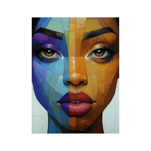 Diamond Painting Erwachsene, Volldiamant Malen Nach Zahlen Abstrakt mit Diamond Painting Zubehör 55 x 40 CM, Diamant Strasssteine Bastelset Erwachsene, DIY set für Wanddeko Wohnzimmer Gesicht 258-4761 Diamond Painting Erwachsene, Volldiamant Malen Nach Zahlen Abstrakt mit Diamond Painting Zubehör 55 x 40 CM, Diamant Strasssteine Bastelset Erwachsene, DIY set für Wanddeko Wohnzimmer Gesicht 258-4761 von FANLIGZU