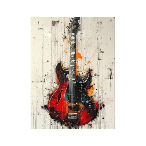 Diamond Painting Erwachsene, Volldiamant Malen Nach Zahlen Gitarre mit Diamond Painting Zubehör 55 x 40cm, Strasssteine Bastelset Erwachsene, DIY set für Deko Wohnzimmer Musikinstrumente 258-1818 Diamond Painting Erwachsene, Volldiamant Malen Nach Zahlen Gitarre mit Diamond Painting Zubehör 55 x 40cm, Strasssteine Bastelset Erwachsene, DIY set für Deko Wohnzimmer Musikinstrumente 258-1818 von FANLIGZU