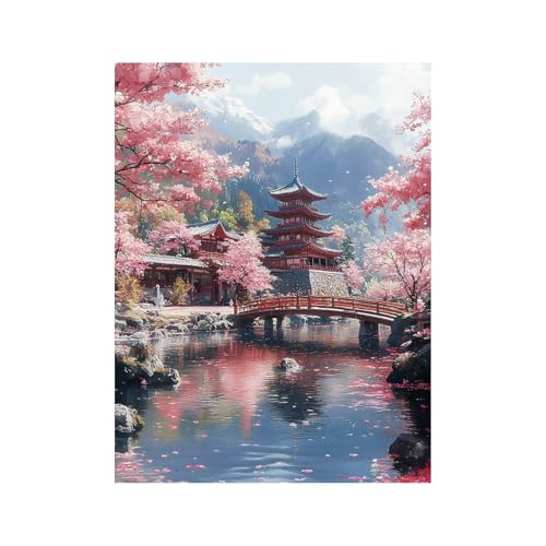 Diamond Painting Erwachsene, Volldiamant Malen Nach Zahlen Japan mit Diamond Painting Zubehör 40 x 30CM, Diamant Strasssteine Bastelset Erwachsene, DIY set für Wanddeko Wohnzimmer Architektur 258-0603 Diamond Painting Erwachsene, Volldiamant Malen Nach Zahlen Japan mit Diamond Painting Zubehör 40 x 30CM, Diamant Strasssteine Bastelset Erwachsene, DIY set für Wanddeko Wohnzimmer Architektur 258-0603 von FANLIGZU