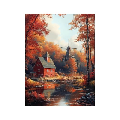 Diamond Painting Erwachsene, Volldiamant Malen Nach Zahlen WindmüHle mit Diamond Painting Zubehör 80x60CM, Diamant Strasssteine Bastelset Erwachsene,DIY set für Wanddeko Wohnzimmer Landschaft 258-0489 Diamond Painting Erwachsene, Volldiamant Malen Nach Zahlen WindmüHle mit Diamond Painting Zubehör 80x60CM, Diamant Strasssteine Bastelset Erwachsene,DIY set für Wanddeko Wohnzimmer Landschaft 258-0489 von FANLIGZU