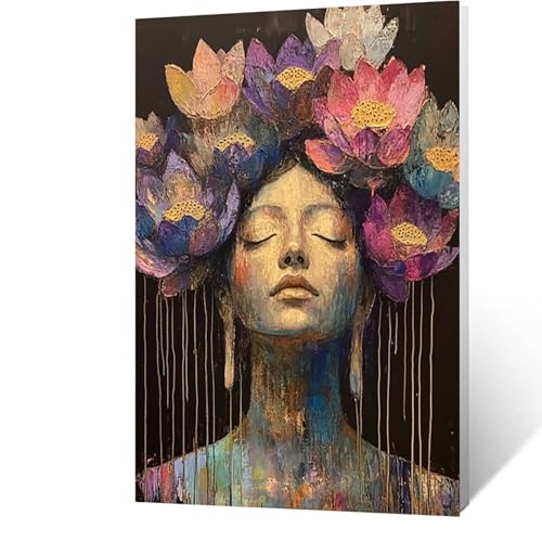 Diamond Painting Erwachsene Blume Diamant Painting Bilder Frau, 5D Malen Nach Zahlen Erwachsene mit Diamond, Runden Strasssteine Stickerei Embroidery kit, Wanddeko Wohnzimmer 60x85 cm Model-12905 Diamond Painting Erwachsene Blume Diamant Painting Bilder Frau, 5D Malen Nach Zahlen Erwachsene mit Diamond, Runden Strasssteine Stickerei Embroidery kit, Wanddeko Wohnzimmer 60x85 cm Model-12905 von FANLIGZU