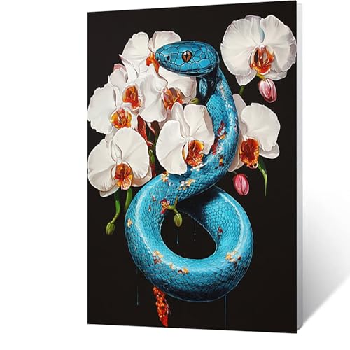 Diamond Painting Erwachsene Blume Diamant Painting Bilder Schlange, 5D Malen Nach Zahlen Erwachsene mit Diamond, Runden Strasssteine Stickerei Embroidery kit, Wanddeko Wohnzimmer 100x150cm Model-11750 Diamond Painting Erwachsene Blume Diamant Painting Bilder Schlange, 5D Malen Nach Zahlen Erwachsene mit Diamond, Runden Strasssteine Stickerei Embroidery kit, Wanddeko Wohnzimmer 100x150cm Model-11750 von FANLIGZU