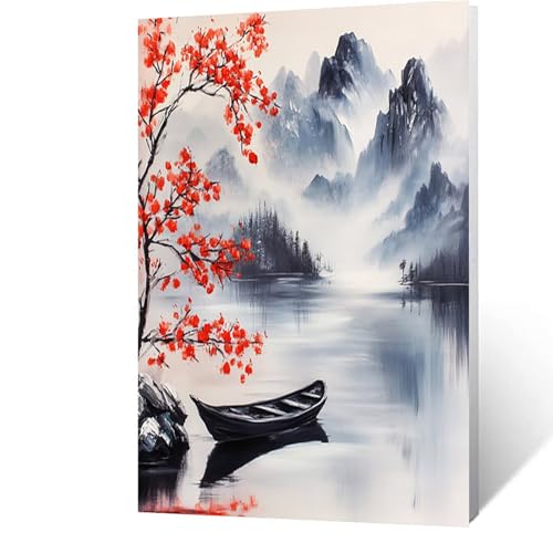 Diamond Painting Erwachsene Boot Diamant Painting Bilder Berg, 5D Malen Nach Zahlen Erwachsene mit Diamond, Quadrat Strasssteine Stickerei Embroidery kit, Wanddeko Wohnzimmer 90 x 120CM Model-13118 Diamond Painting Erwachsene Boot Diamant Painting Bilder Berg, 5D Malen Nach Zahlen Erwachsene mit Diamond, Quadrat Strasssteine Stickerei Embroidery kit, Wanddeko Wohnzimmer 90 x 120CM Model-13118 von FANLIGZU