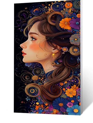 Diamond Painting Erwachsene Frau Diamant Painting Bilder Blume, 5D Malen Nach Zahlen Erwachsene mit Diamond 80 x 160 cm, Strasssteine Stickerei Embroidery kit, Leinwand Bilder Zimmer Deko FLZ-1948 von FANLIGZU