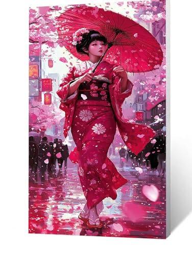 Diamond Painting Erwachsene Frau Diamant Painting Bilder Japan, 5D Malen Nach Zahlen Erwachsene mit Diamond 160x80CM, Farbe Strasssteine Stickerei Embroidery kit, Leinwand Bilder Zimmer Deko FLZ-1728 von FANLIGZU