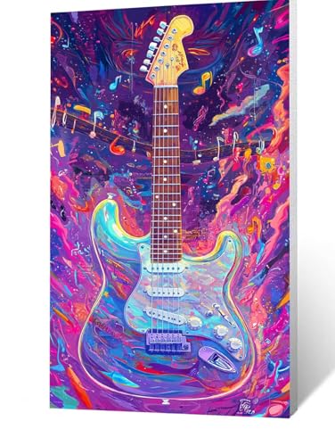 Diamond Painting Erwachsene Gitarre, 5D Volldiamant Malen Nach Zahlen Abstrakt mit Diamond Painting Zubehör 200 x 100cm, Diamant Strasssteine Bastelset Erwachsene, DIY Set für Deko Wohnzimmer FLZ-1660 von FANLIGZU