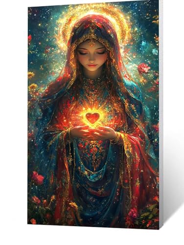 Diamond Painting Erwachsene Heilige Mutter Diamant Painting Bilder VerträUmt, 5D Malen Nach Zahlen Erwachsene mit Diamond 50x100CM, Strasssteine Stickerei Embroidery kit, Leinwand Bilder FLZ-1846 von FANLIGZU