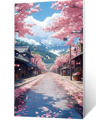 Diamond Painting Erwachsene Japan, 5D Volldiamant Malen Nach Zahlen StraßEnansicht mit Diamond Painting Zubehör 35 x 70CM, Diamant Strasssteine Bastelset Erwachsene, DIY Set für Zimmer Deko FLZ-1694 Diamond Painting Erwachsene Japan, 5D Volldiamant Malen Nach Zahlen StraßEnansicht mit Diamond Painting Zubehör 35 x 70CM, Diamant Strasssteine Bastelset Erwachsene, DIY Set für Zimmer Deko FLZ-1694 von FANLIGZU