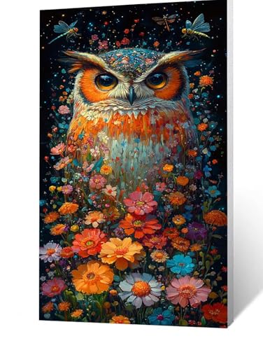 Diamond Painting Erwachsene Libelle Diamant Painting Bilder Eule, 5D Malen Nach Zahlen Erwachsene mit Diamond 100x50cm, Farbe Strasssteine Stickerei Embroidery kit, Leinwand Bilder Zimmer Deko FLZ1806 von FANLIGZU