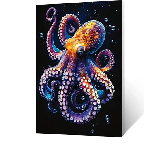 Diamond Painting Erwachsene Oktopus Diamant Painting Bilder Tier, 5D Malen Nach Zahlen Erwachsene mit Diamond, Quadrat Strasssteine Stickerei Embroidery kit, Wanddeko Wohnzimmer 70 x 95CM Model-12076 Diamond Painting Erwachsene Oktopus Diamant Painting Bilder Tier, 5D Malen Nach Zahlen Erwachsene mit Diamond, Quadrat Strasssteine Stickerei Embroidery kit, Wanddeko Wohnzimmer 70 x 95CM Model-12076 von FANLIGZU