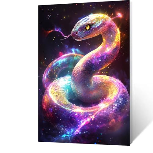 Diamond Painting Erwachsene Schlange, 5D Volldiamant Malen Nach Zahlen Tier mit Diamond Painting Zubehör, Runde Diamant Strasssteine Bastelset Erwachsene, DIY set für Zimmer Deko 60x85 cm Model-12105 Diamond Painting Erwachsene Schlange, 5D Volldiamant Malen Nach Zahlen Tier mit Diamond Painting Zubehör, Runde Diamant Strasssteine Bastelset Erwachsene, DIY set für Zimmer Deko 60x85 cm Model-12105 von FANLIGZU