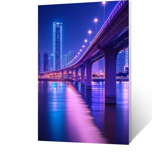 Diamond Painting Erwachsene Stadt Diamant Painting Bilder Brücke, 5D Malen Nach Zahlen Erwachsene mit Diamond, Runden Strasssteine Stickerei Embroidery kit, Wanddeko Wohnzimmer 100x150 cm Model-12550 Diamond Painting Erwachsene Stadt Diamant Painting Bilder Brücke, 5D Malen Nach Zahlen Erwachsene mit Diamond, Runden Strasssteine Stickerei Embroidery kit, Wanddeko Wohnzimmer 100x150 cm Model-12550 von FANLIGZU